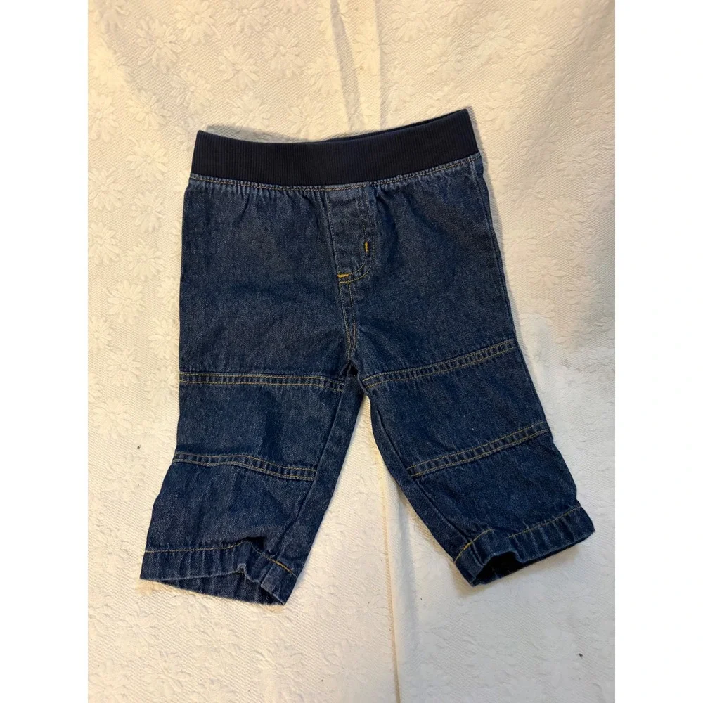 Garanimals Baby Boys Denim Utilitarian Jeans Blue Elastic Wais 3-6M GAB312702N